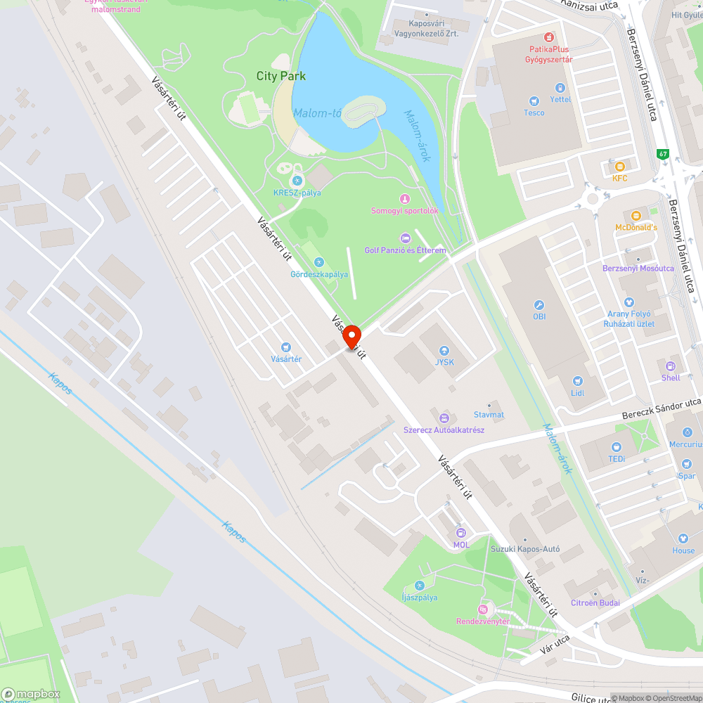 Elhagyott jármű bejelentés helye