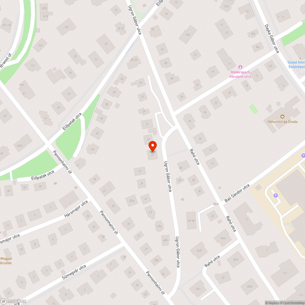 Ugron Gábor utca aszfaltozás bejelentés helye