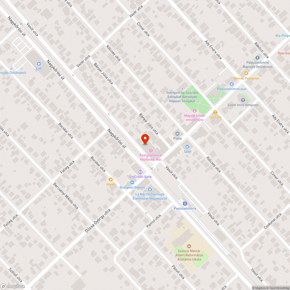 Kátyú bejelentés helye