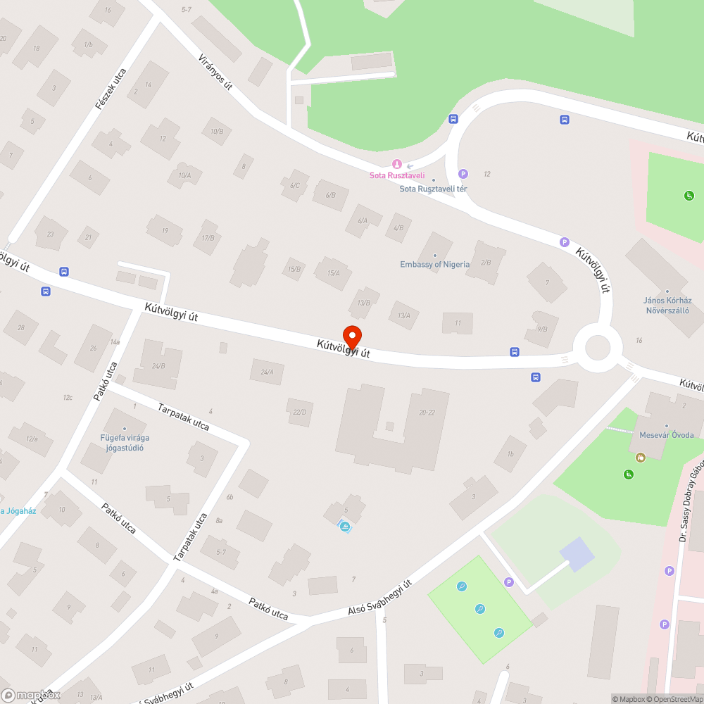 Kátyú bejelentés helye