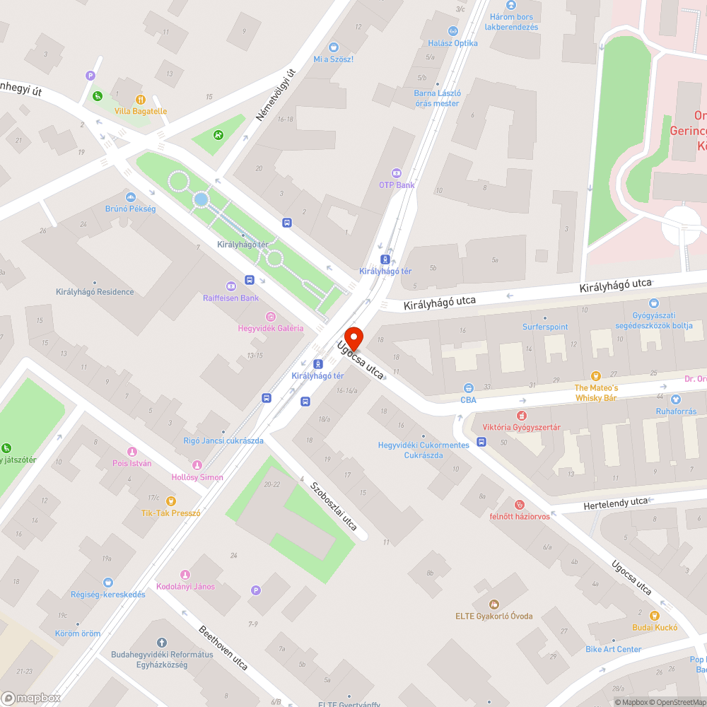 Kátyú bejelentés helye