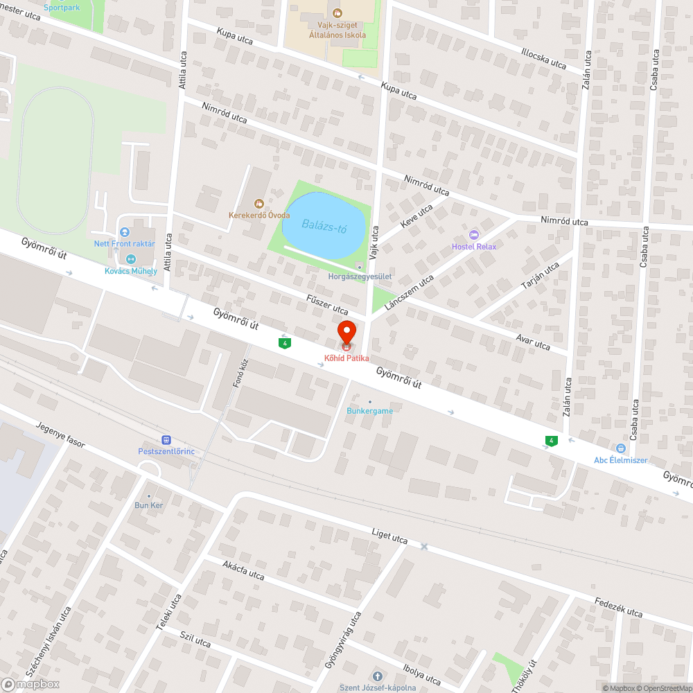 Hatalmas kráter (kátyú) bejelentés helye