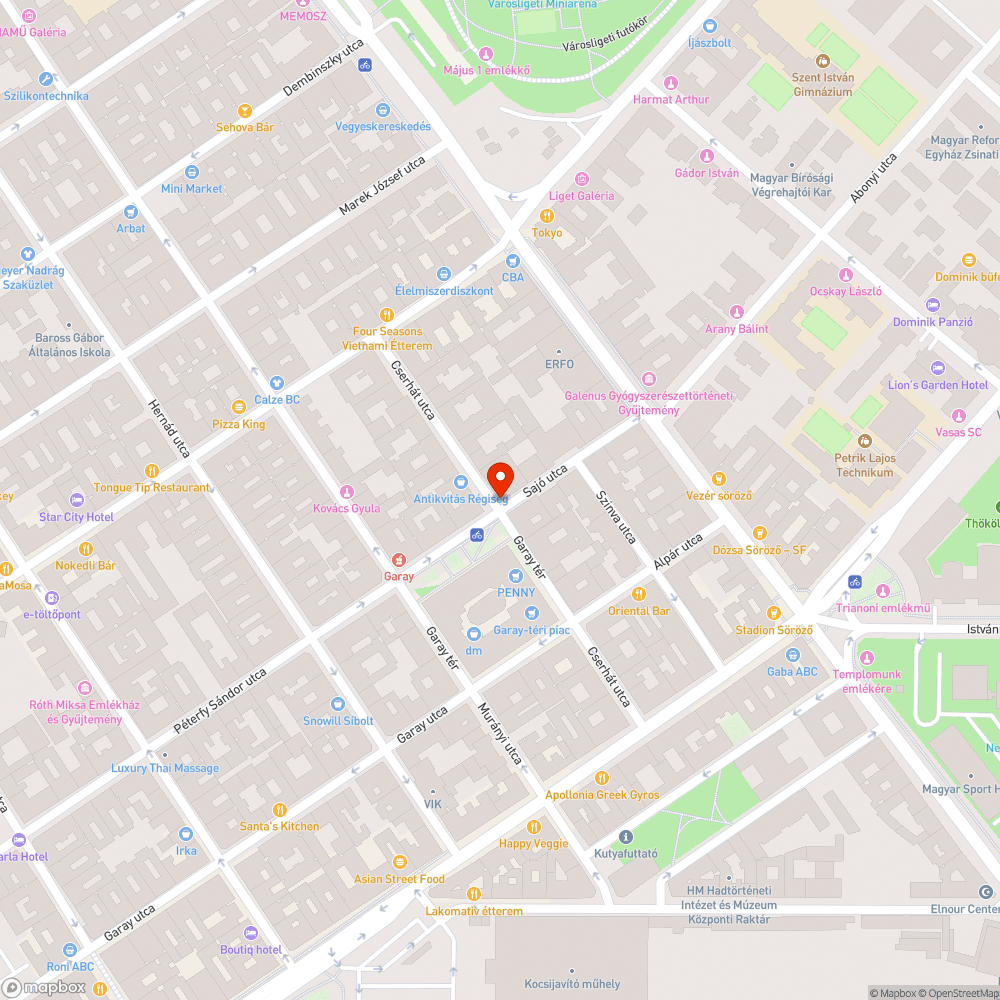 Beomlott járda bejelentés helye