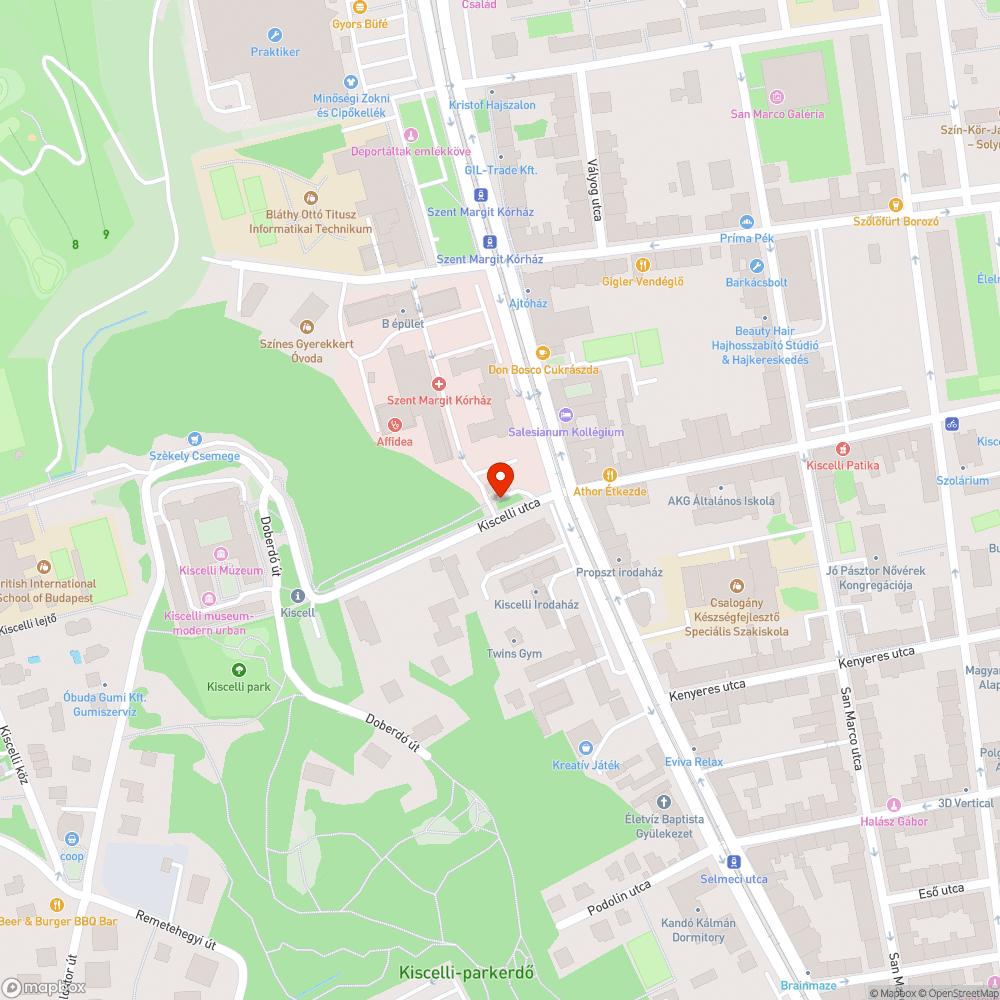 Óbuda Kiscelli lépcső bejelentés helye