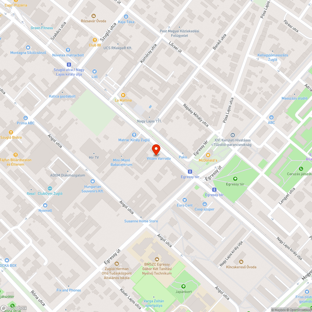 Kátyúk bejelentés helye