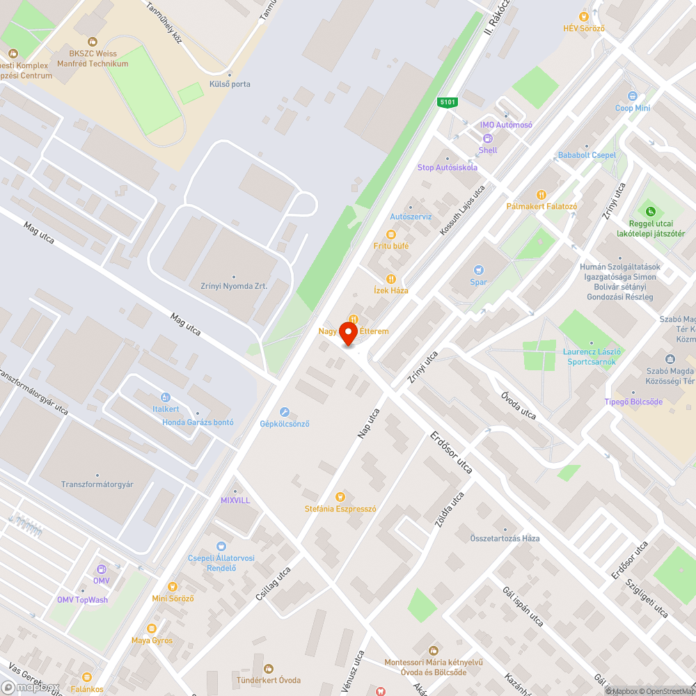 Kátyú bejelentés helye