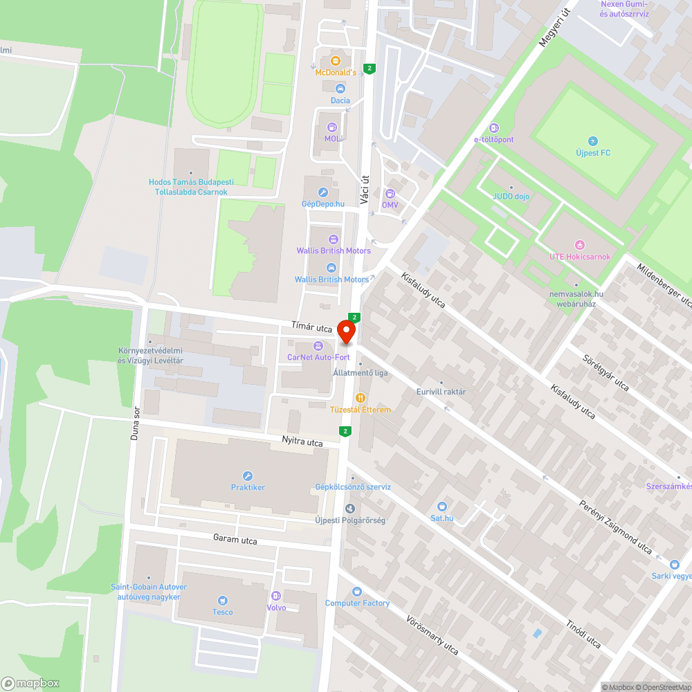 Gigantikus kátyú bejelentés helye