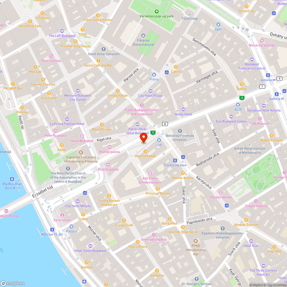 Fák pótlása a Ferenciek Terén bejelentés helye