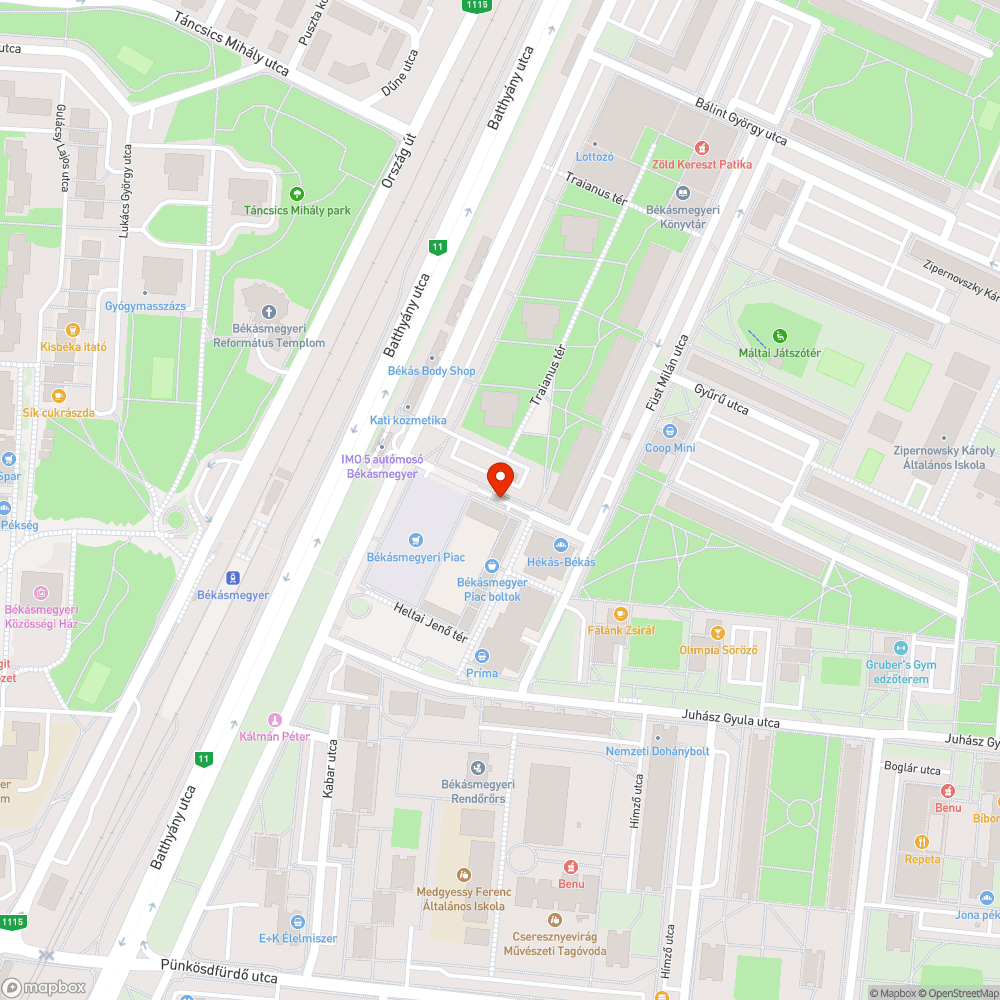 Megdőlt poller bejelentés helye