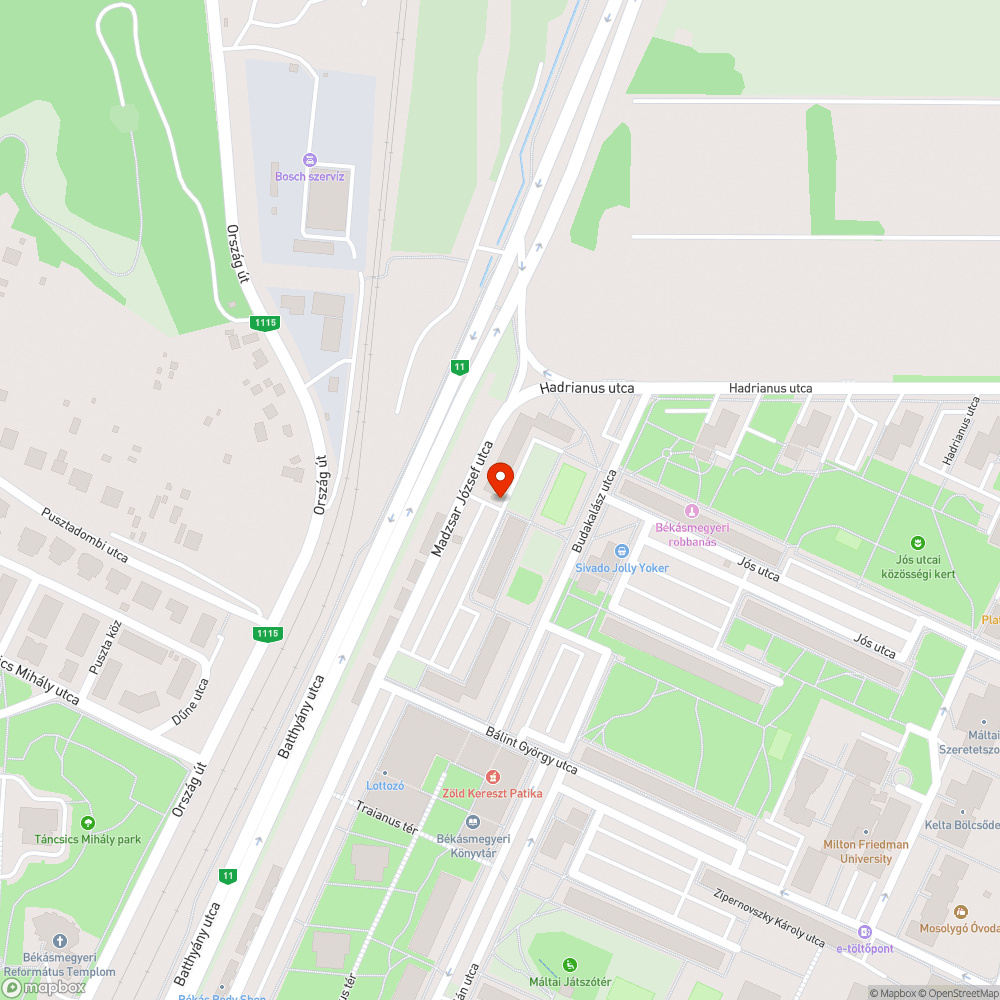 Kátyúk bejelentés helye