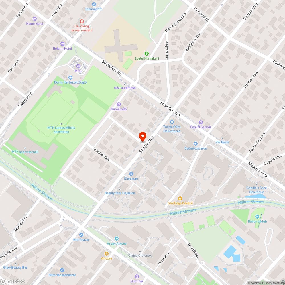 Kátyú bejelentés helye