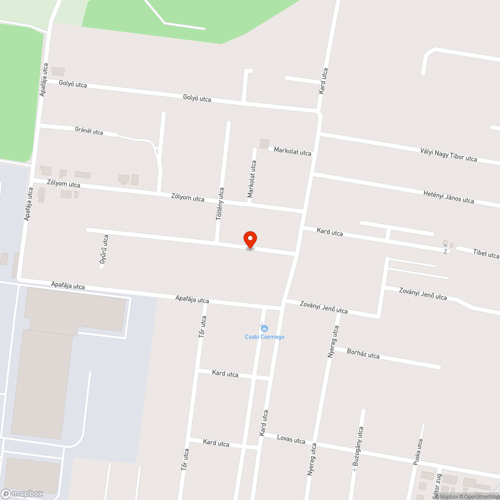 Kiégett közvilágítás bejelentés helye