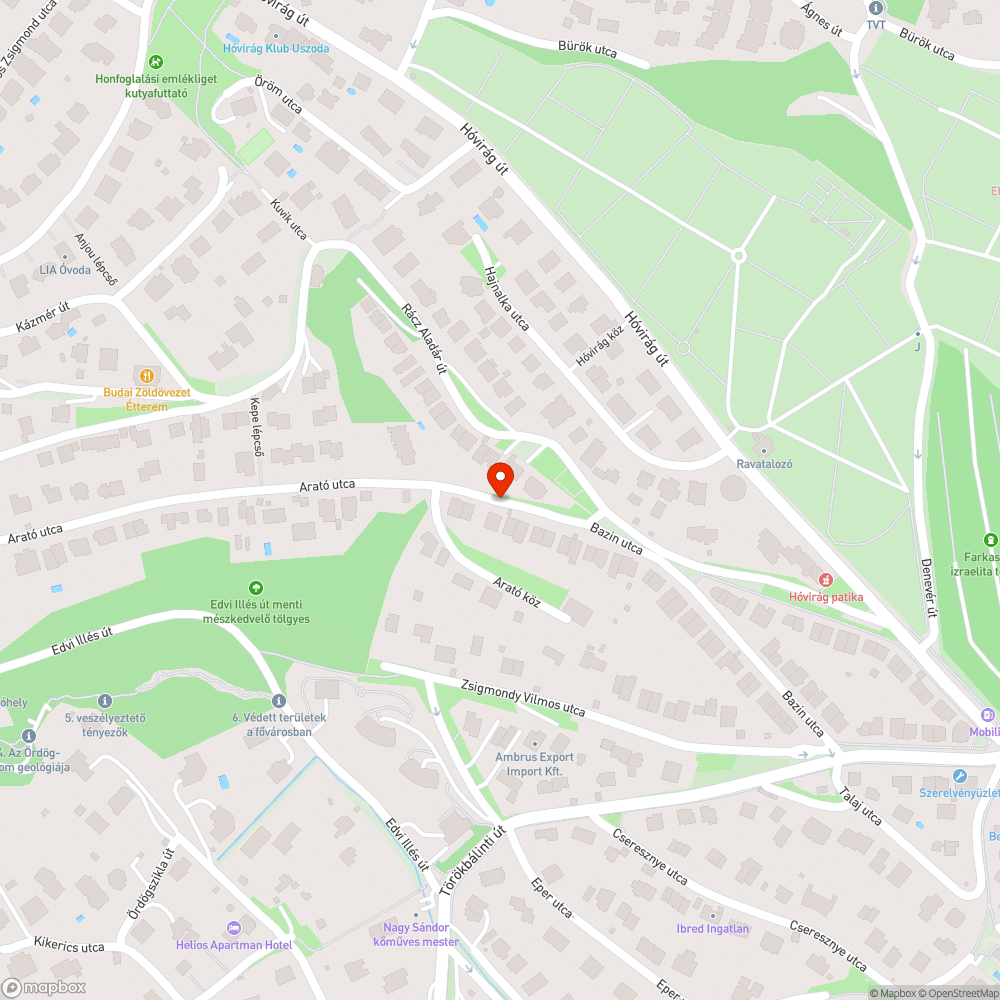 Kátyú bejelentés helye