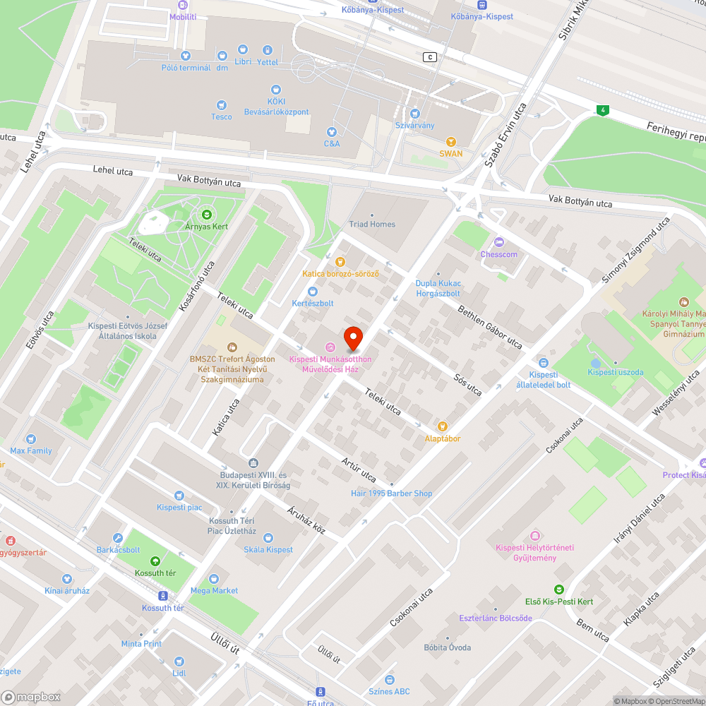 Veszélyes kátyúk a 19. kerületben bejelentés helye