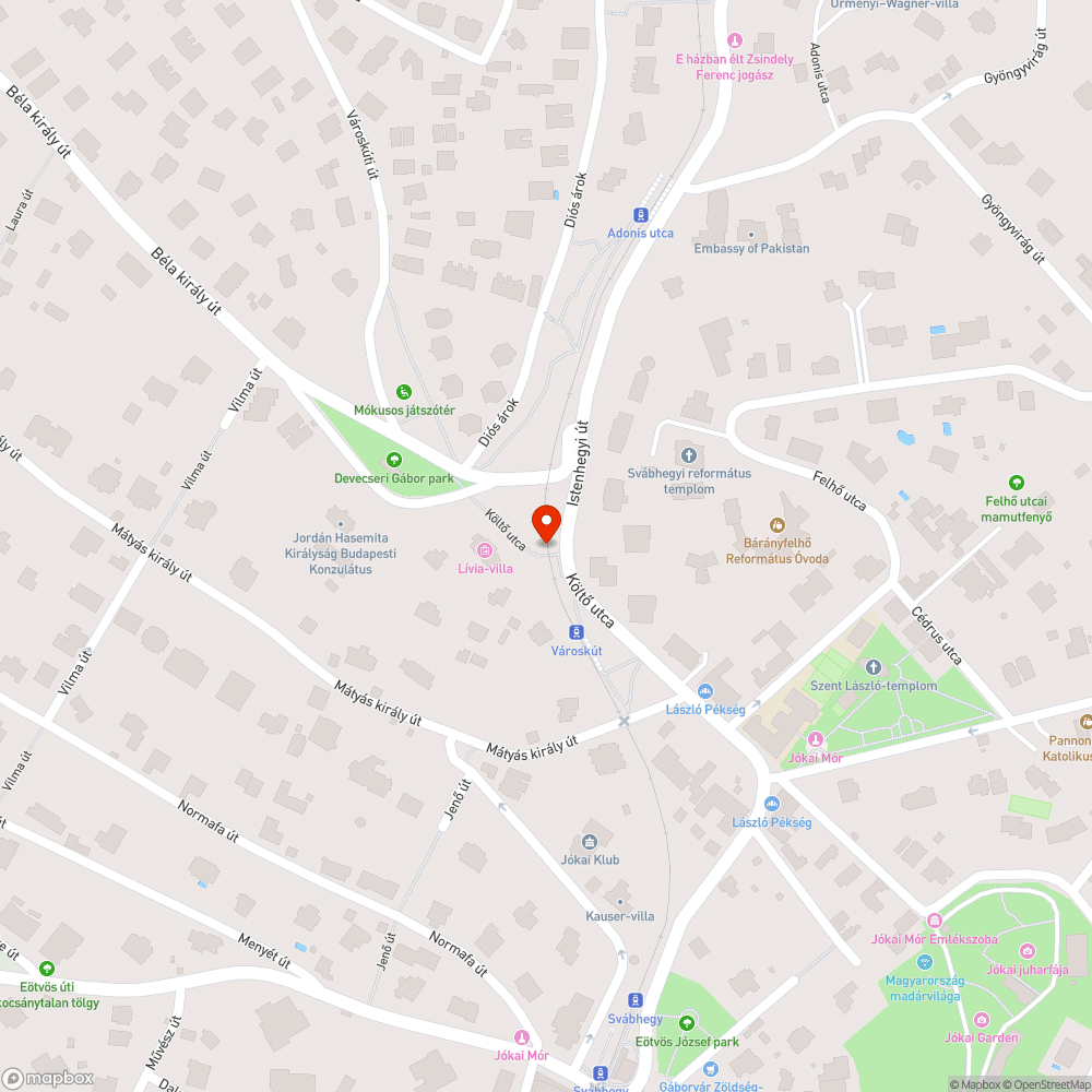 Városkút fogas átkelő bejelentés helye