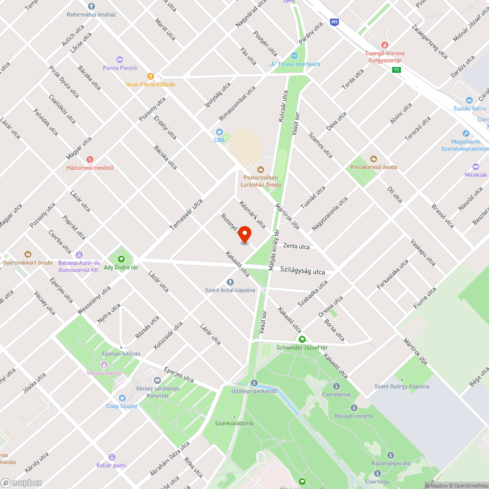 Sűlyedt víznyelőrács bejelentés helye