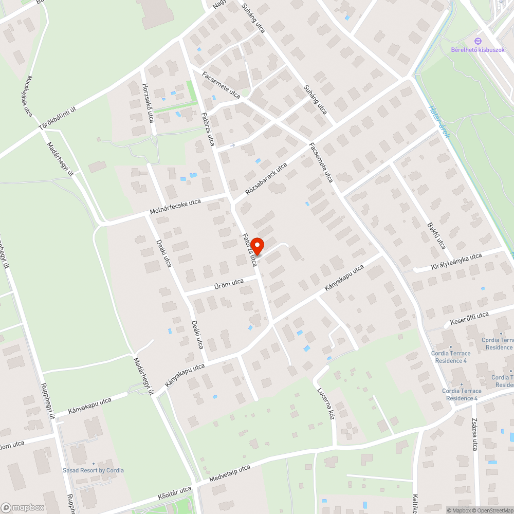 Kátyu bejelentés helye