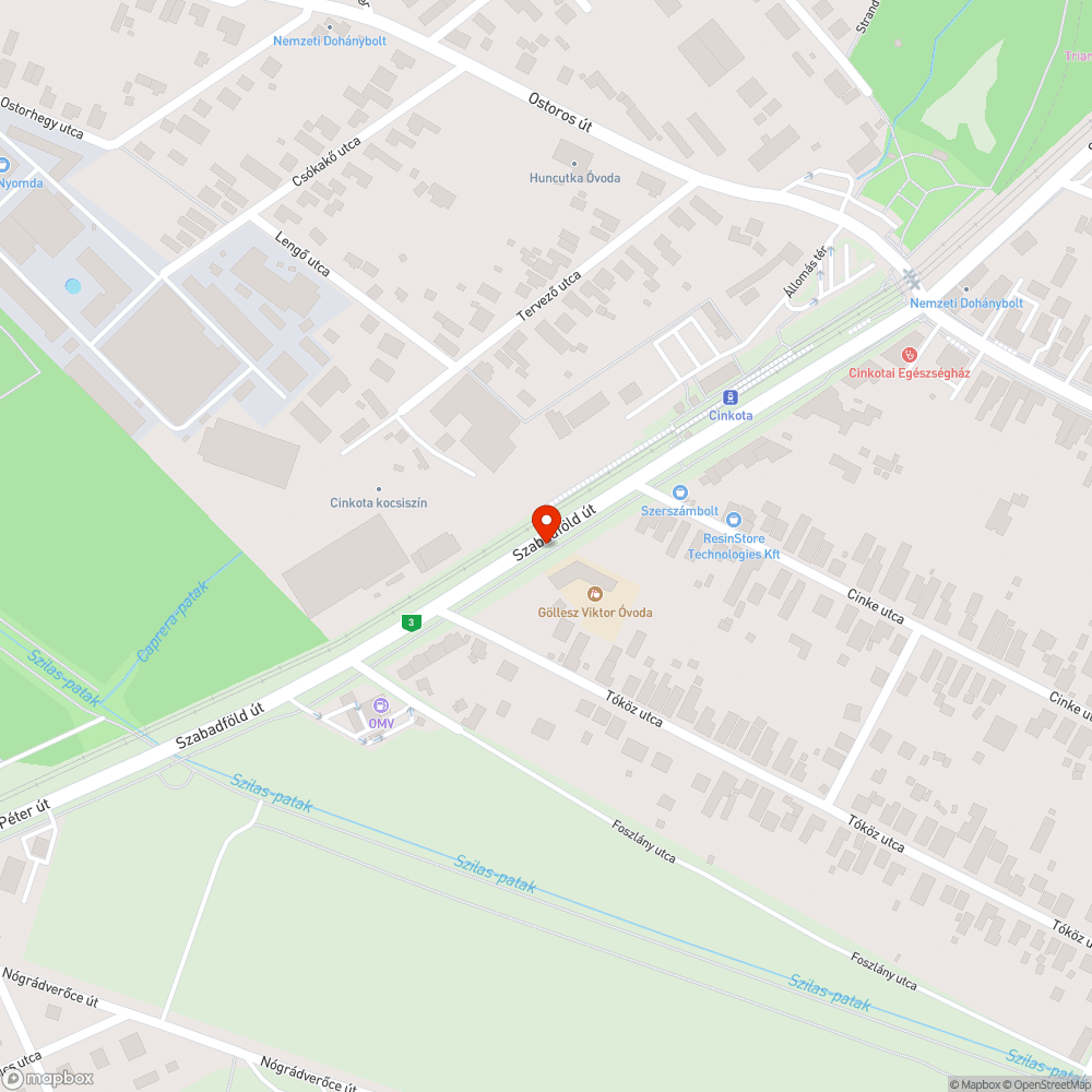 Kátyús kerékpárút bejelentés helye