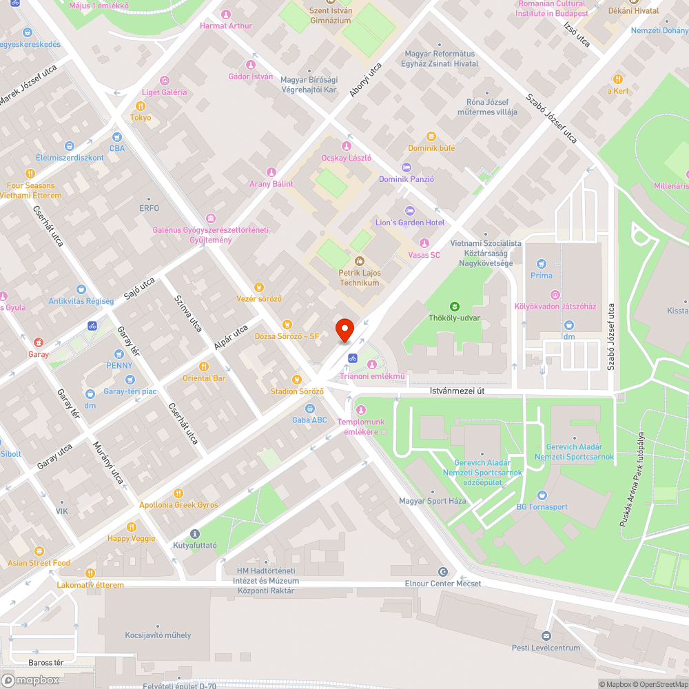 Holdi táj a Reiner Frigyes parknál bejelentés helye