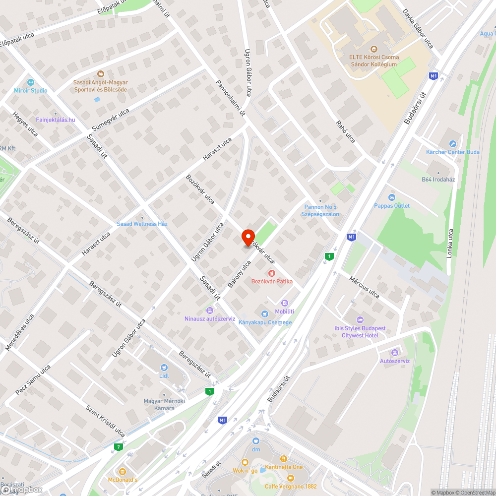 Piros Volkswagen Golf Bozókvár utca bejelentés helye