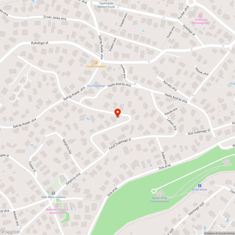 Kátyú bejelentés helye