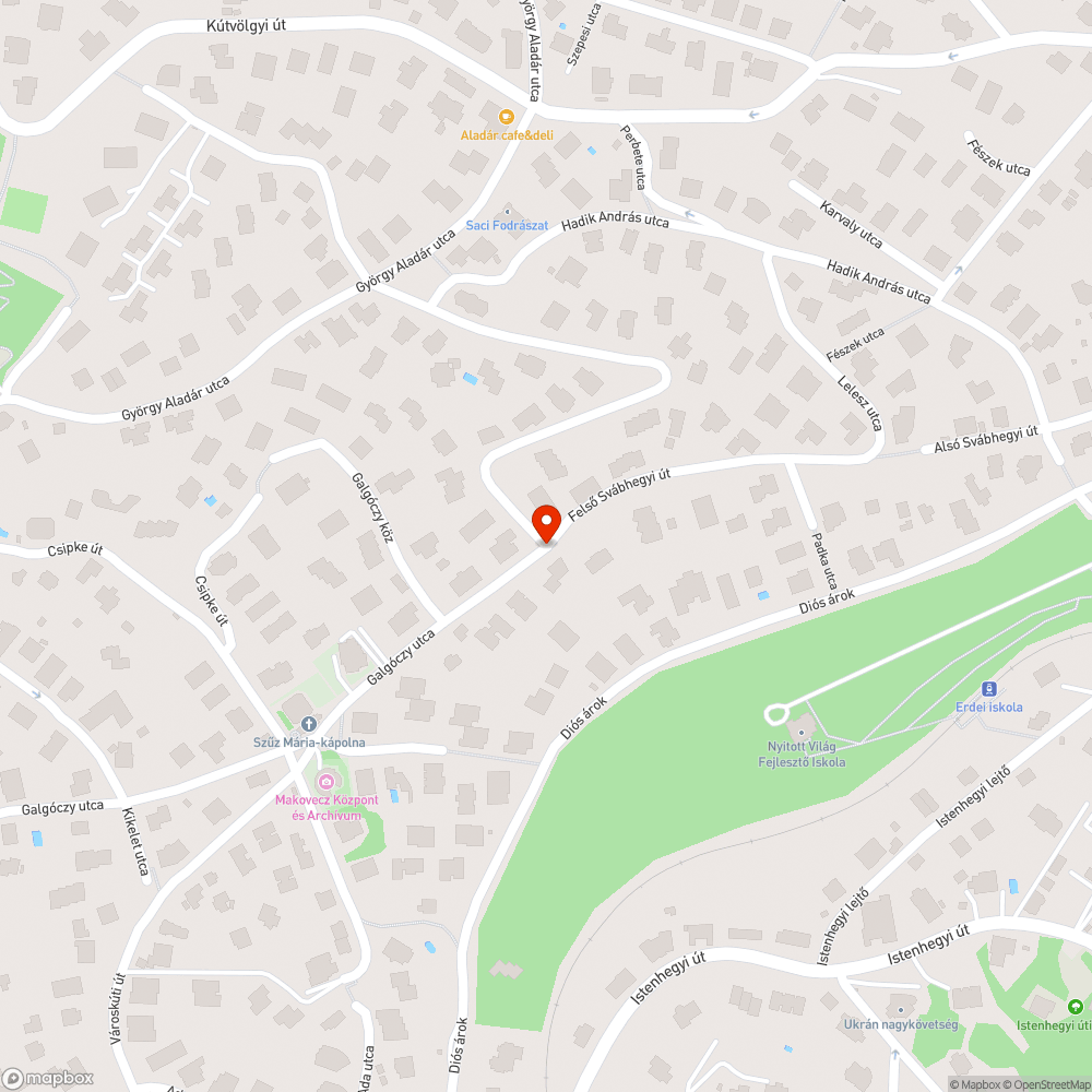 Kátyú bejelentés helye