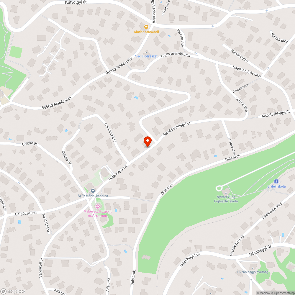 Megsüllyedt út bejelentés helye