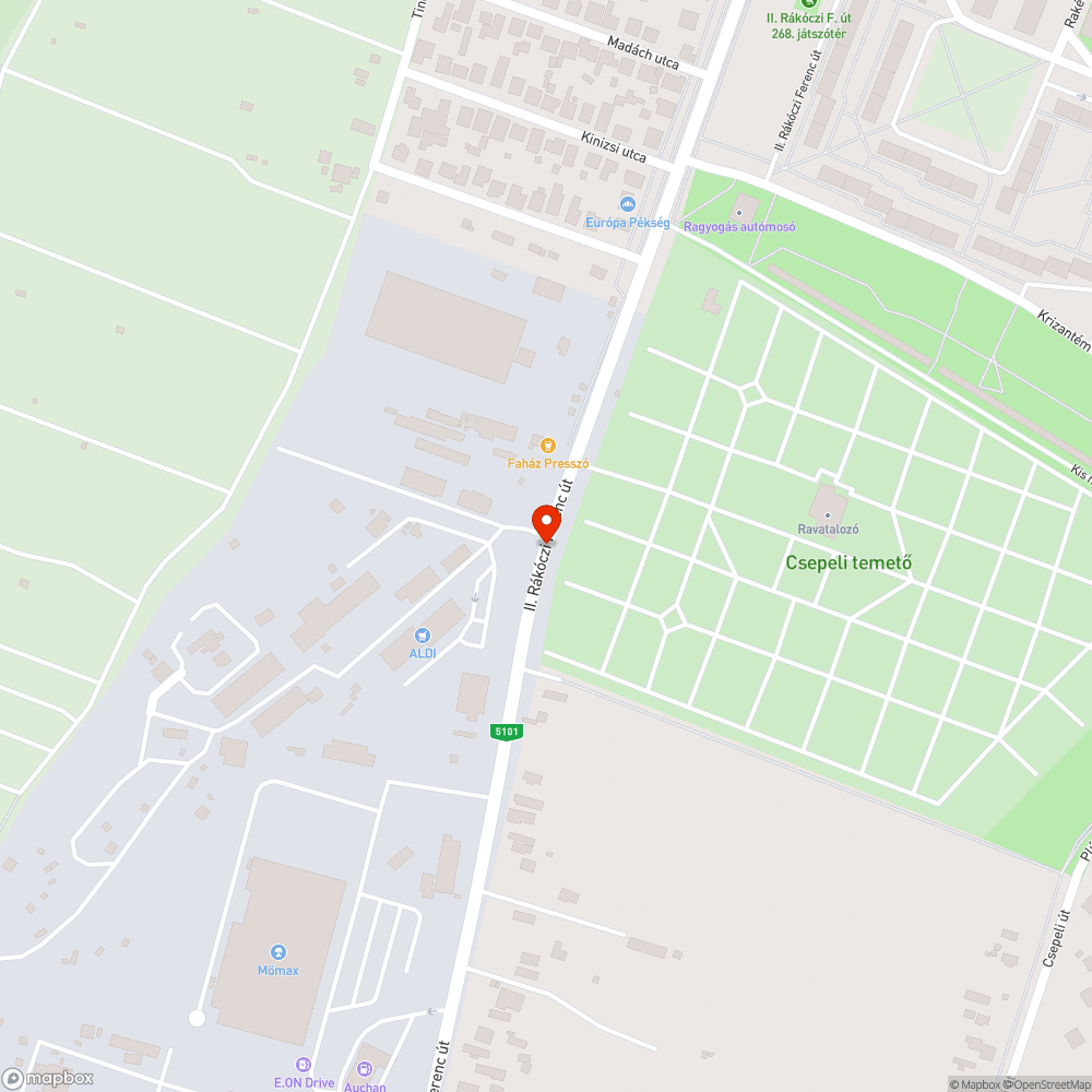 Kátyú bejelentés helye