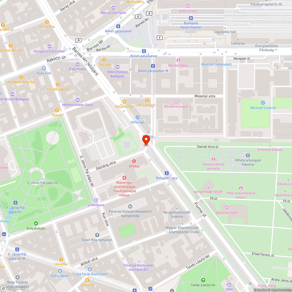 Katasztrofális helyzet a mentőbejáratnál bejelentés helye