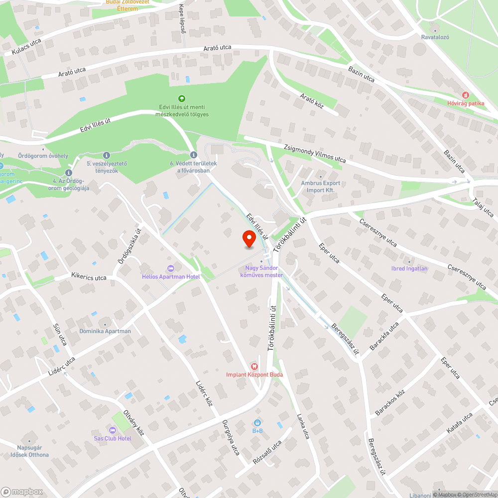 Zsákutca tábla a Lidérc lépcsőnél bejelentés helye