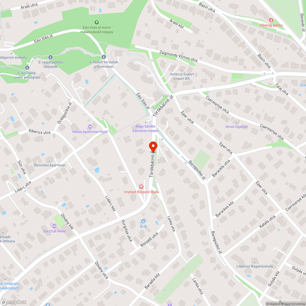 Kátyúk a Törökbálinti úton bejelentés helye