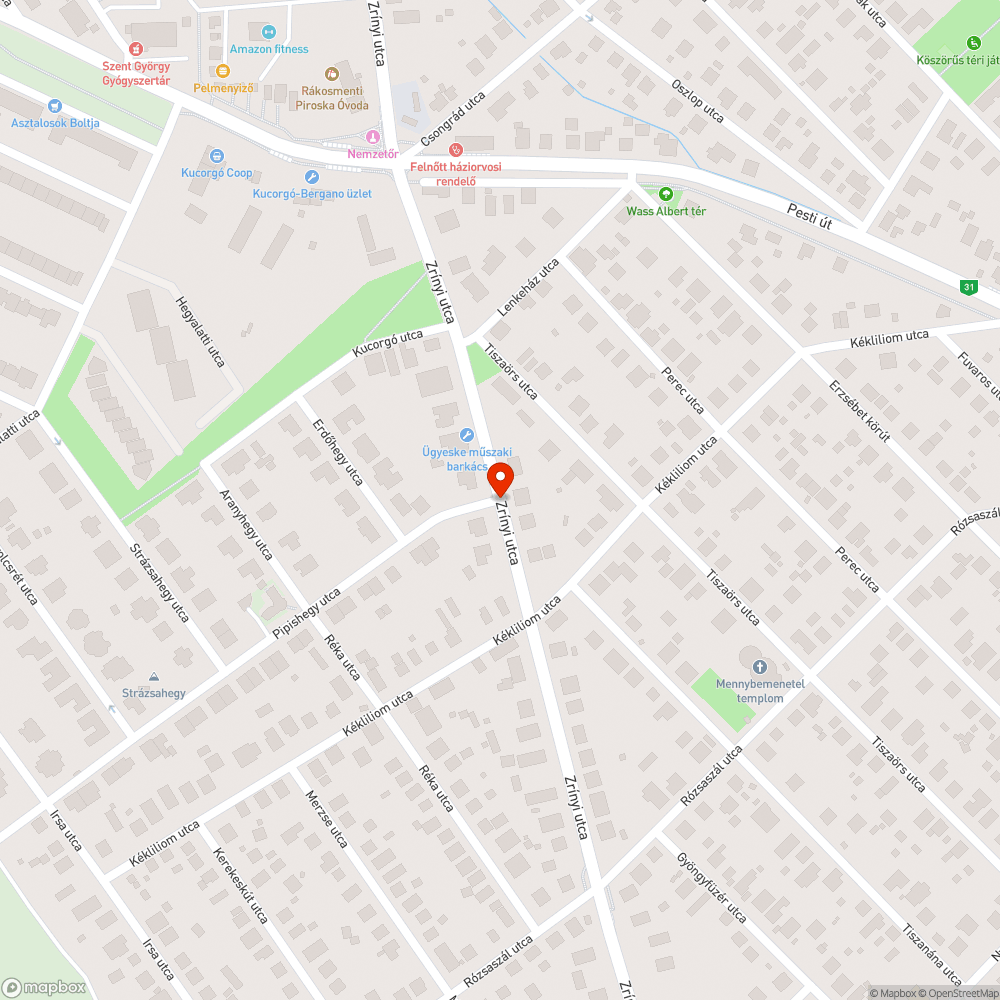 Kátyú bejelentés helye