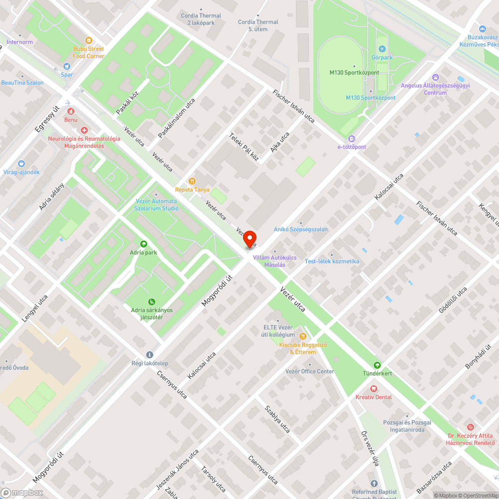 Kátyú bejelentés helye