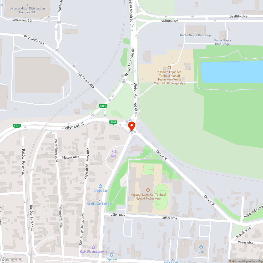 Hiányzó fényterelők bejelentés helye