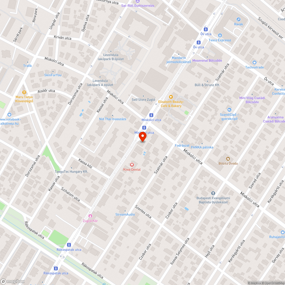 Kátyú bejelentés helye