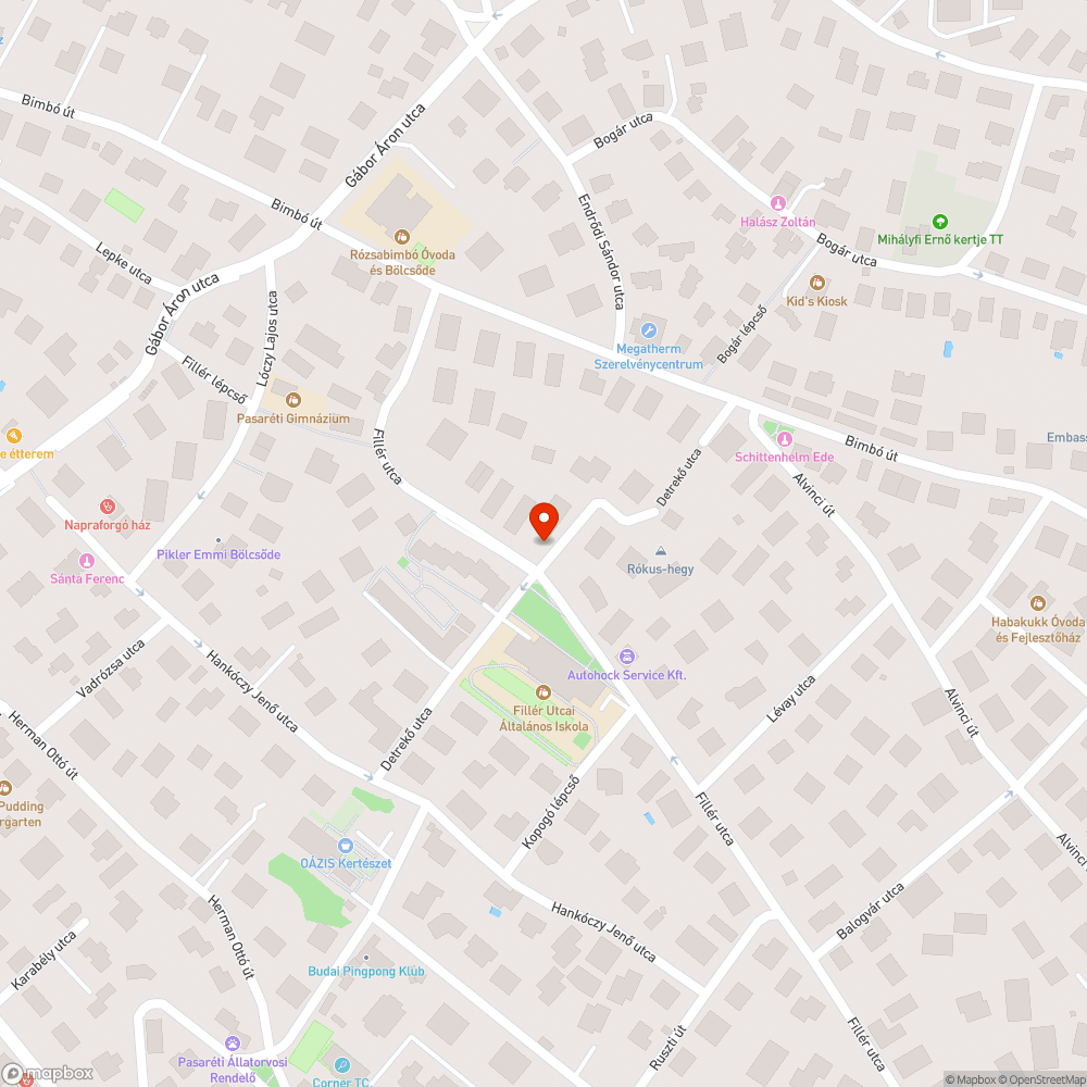 Kátyú bejelentés helye