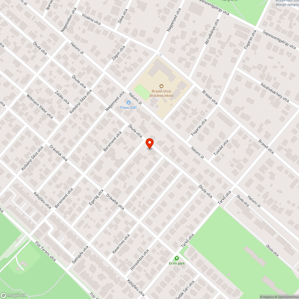 Beszakadt út bejelentés helye