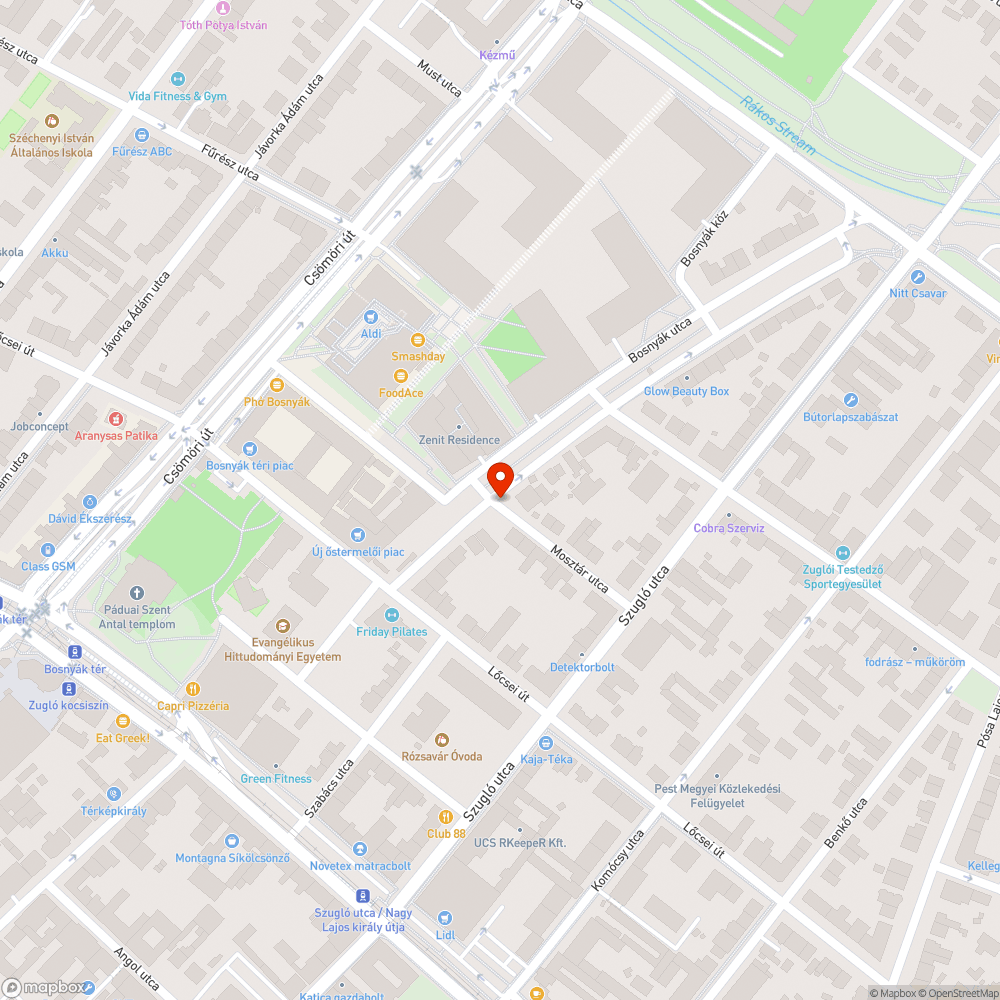 Kidőlt piac tábla bejelentés helye