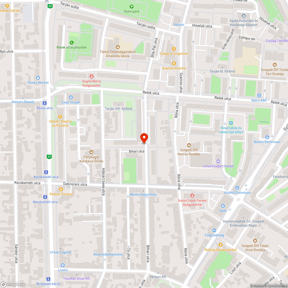 Törött kukatető bejelentés helye