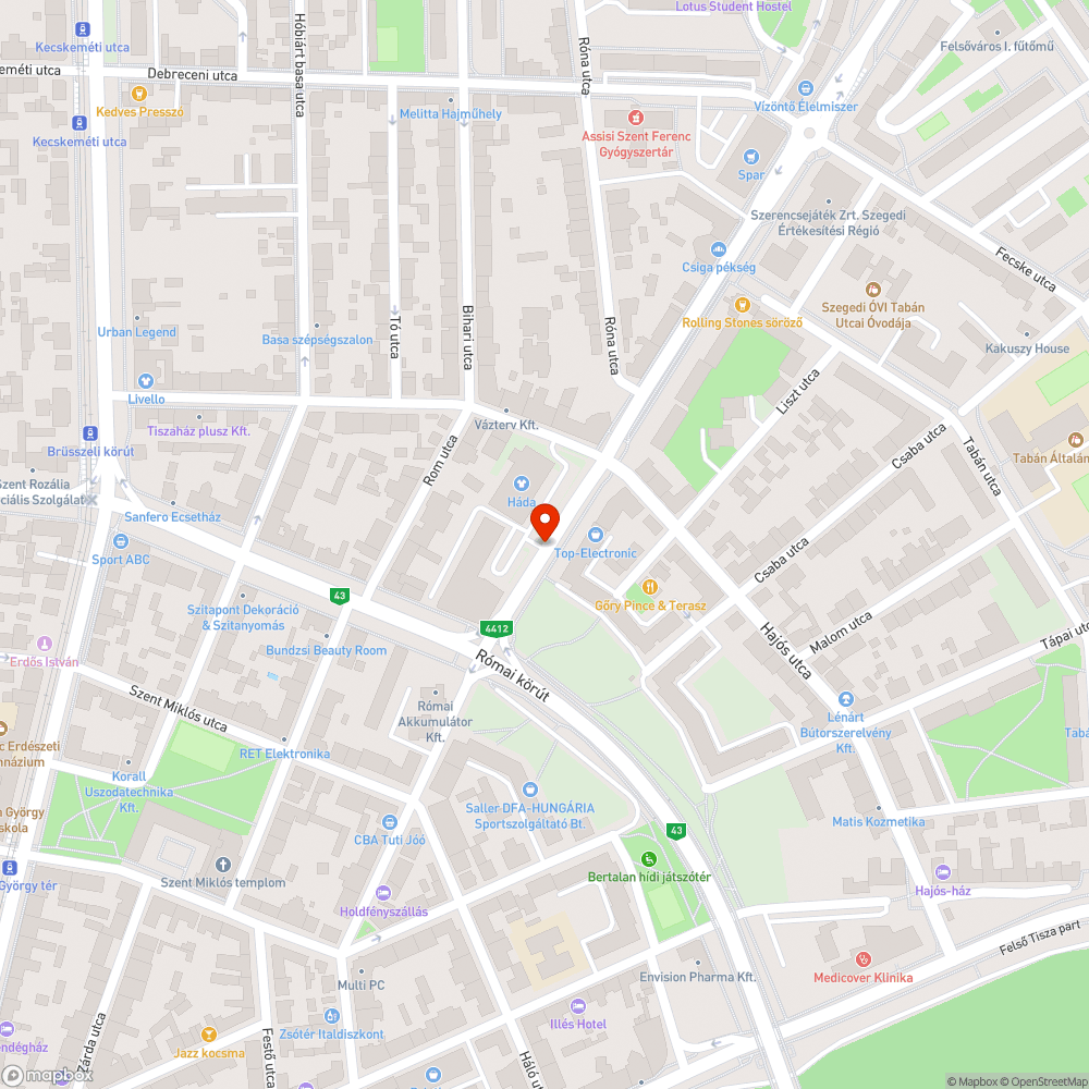 Hatalmas kátyú a Római irodaháznál bejelentés helye