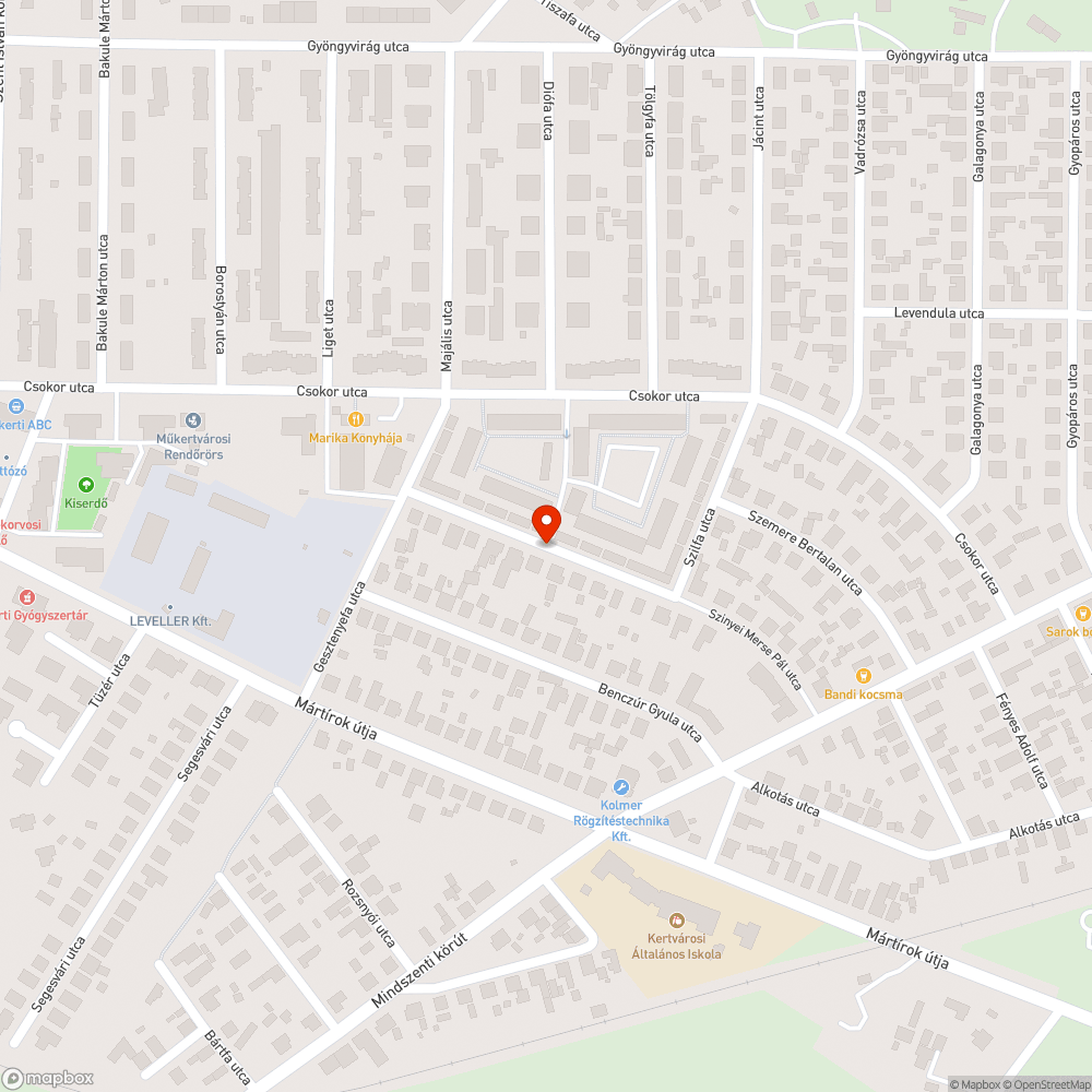 Kátyú bejelentés helye