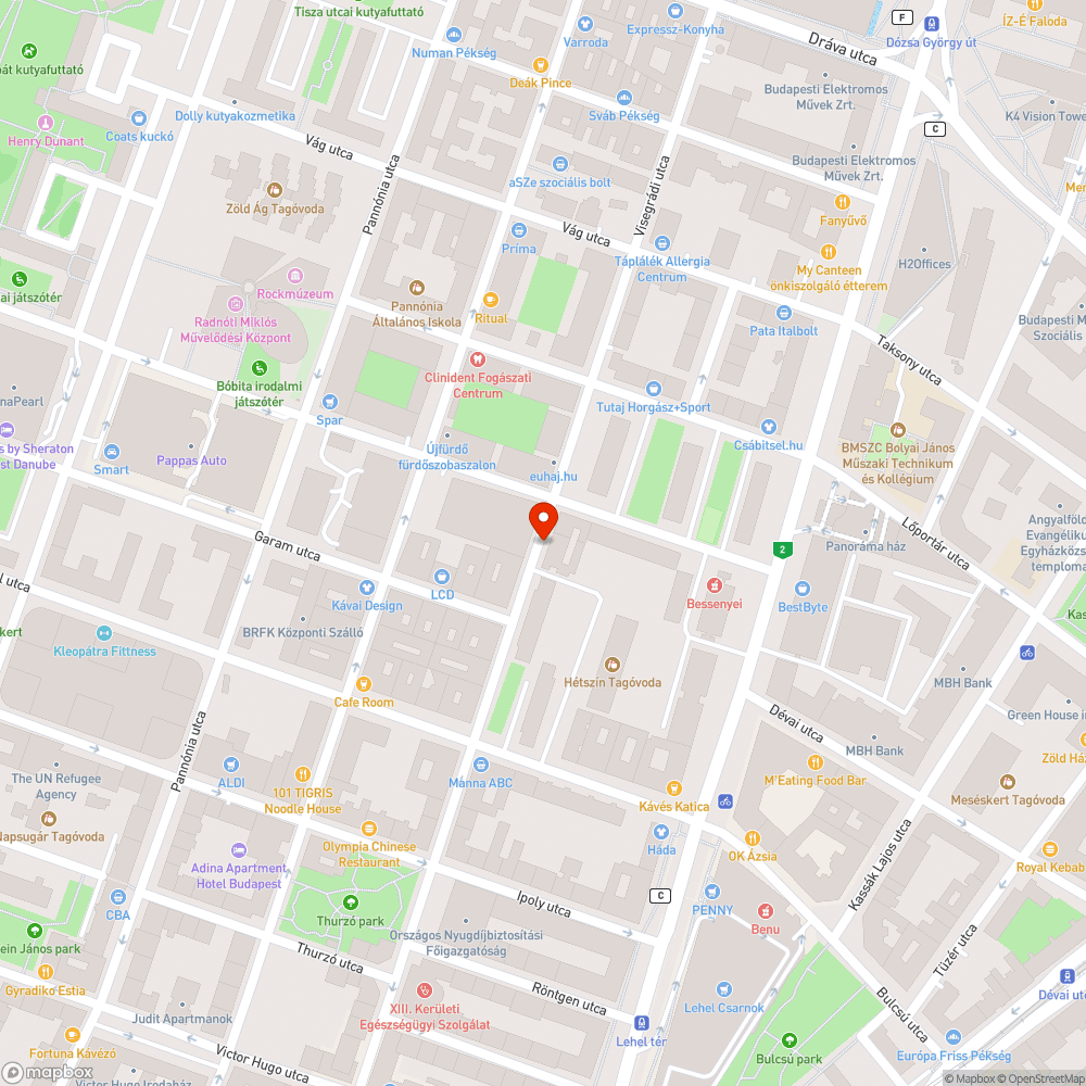 Beszakadt járda bejelentés helye