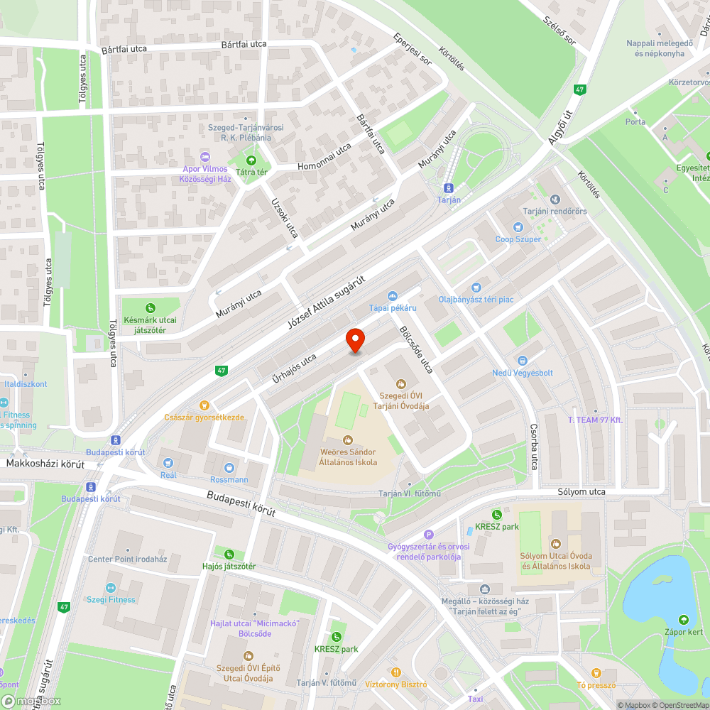 Útburkolat felújítása bejelentés helye