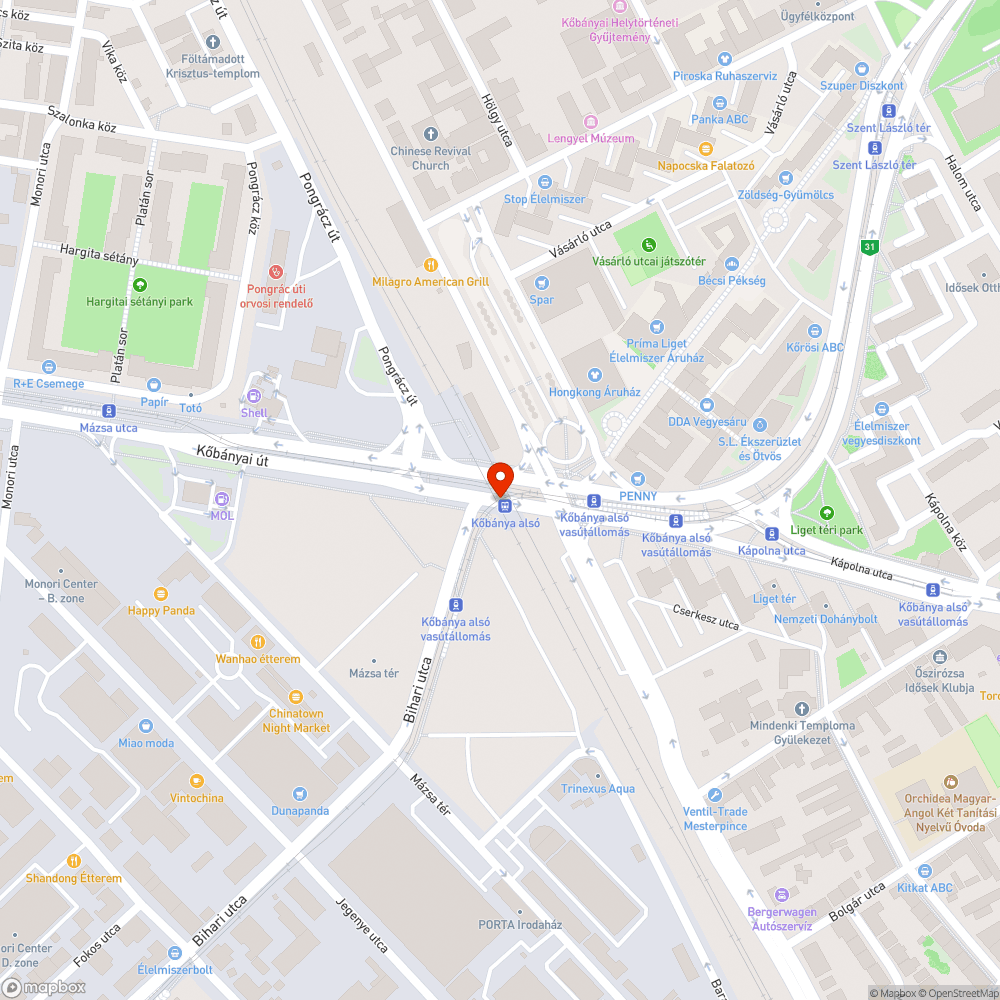 Megrongált szemetes bejelentés helye