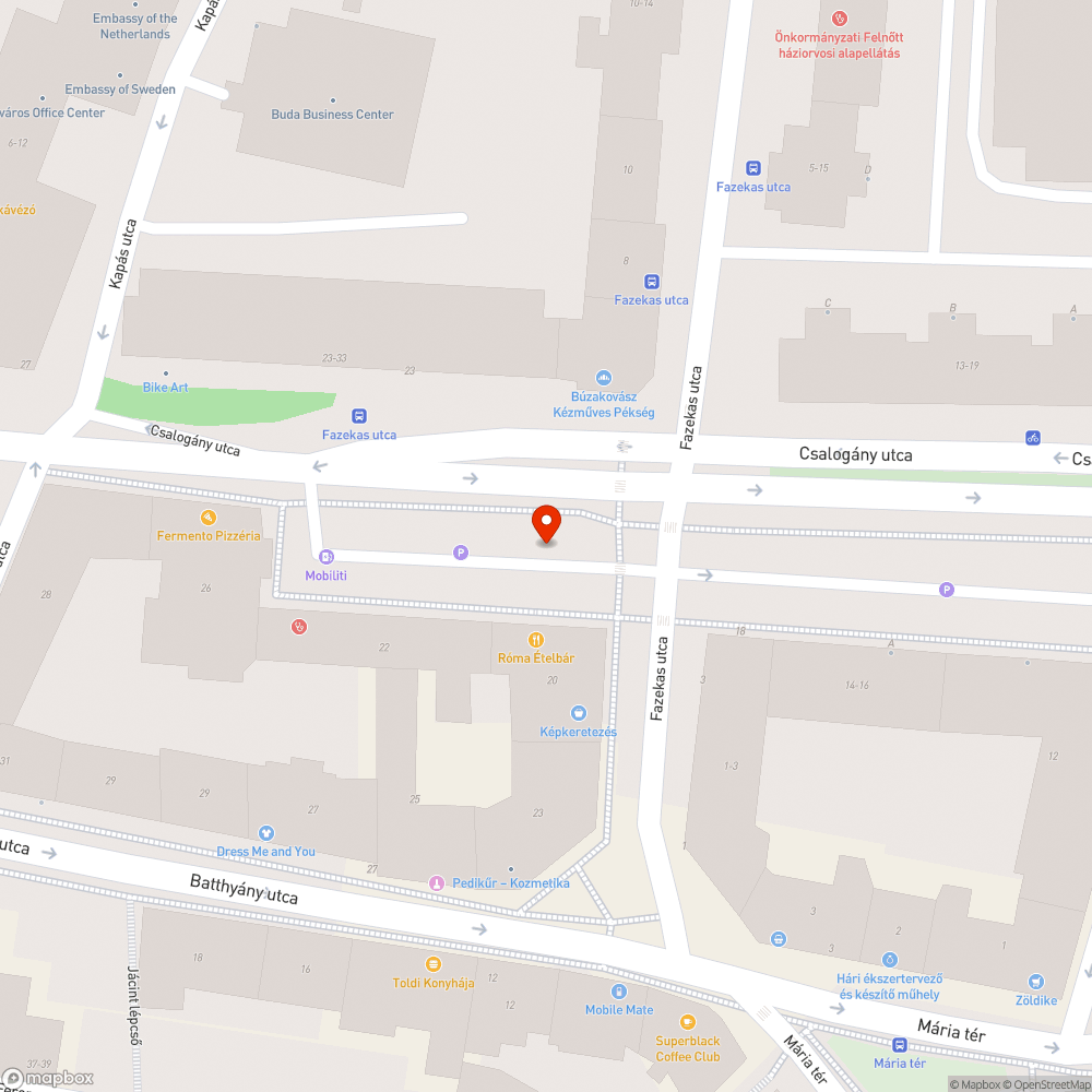 Virágtartó a parkolóban bejelentés helye