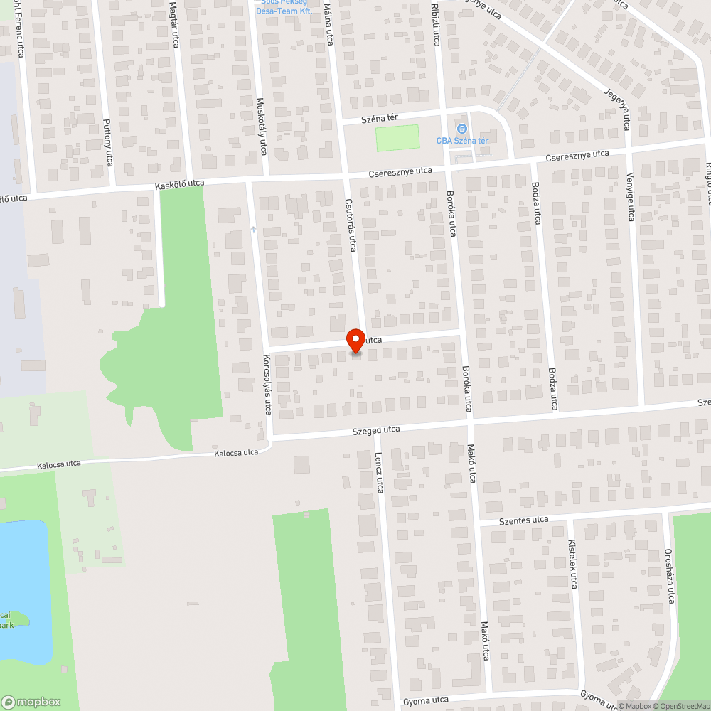 Kátyú bejelentés helye