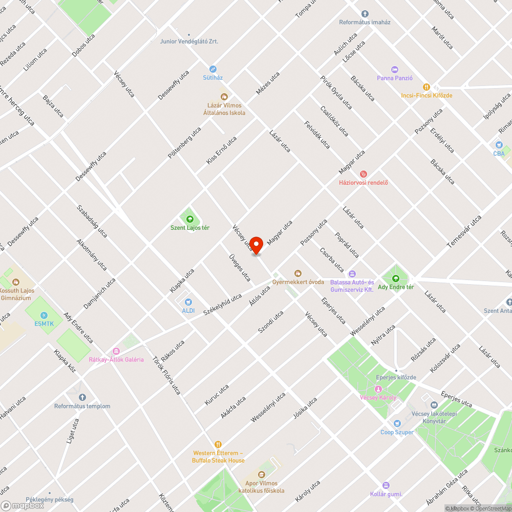 Kátyú bejelentés helye