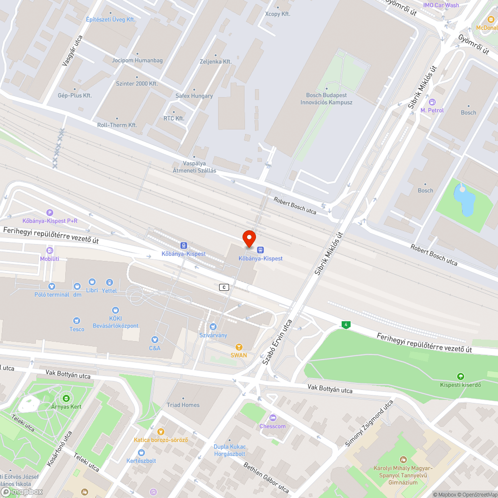 Európai színvonal bejelentés helye