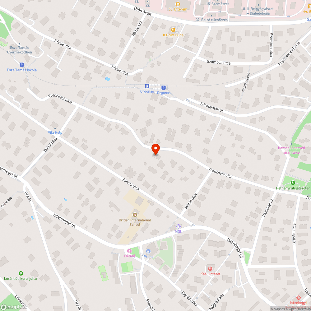 Ürülékkel teli utca bejelentés helye