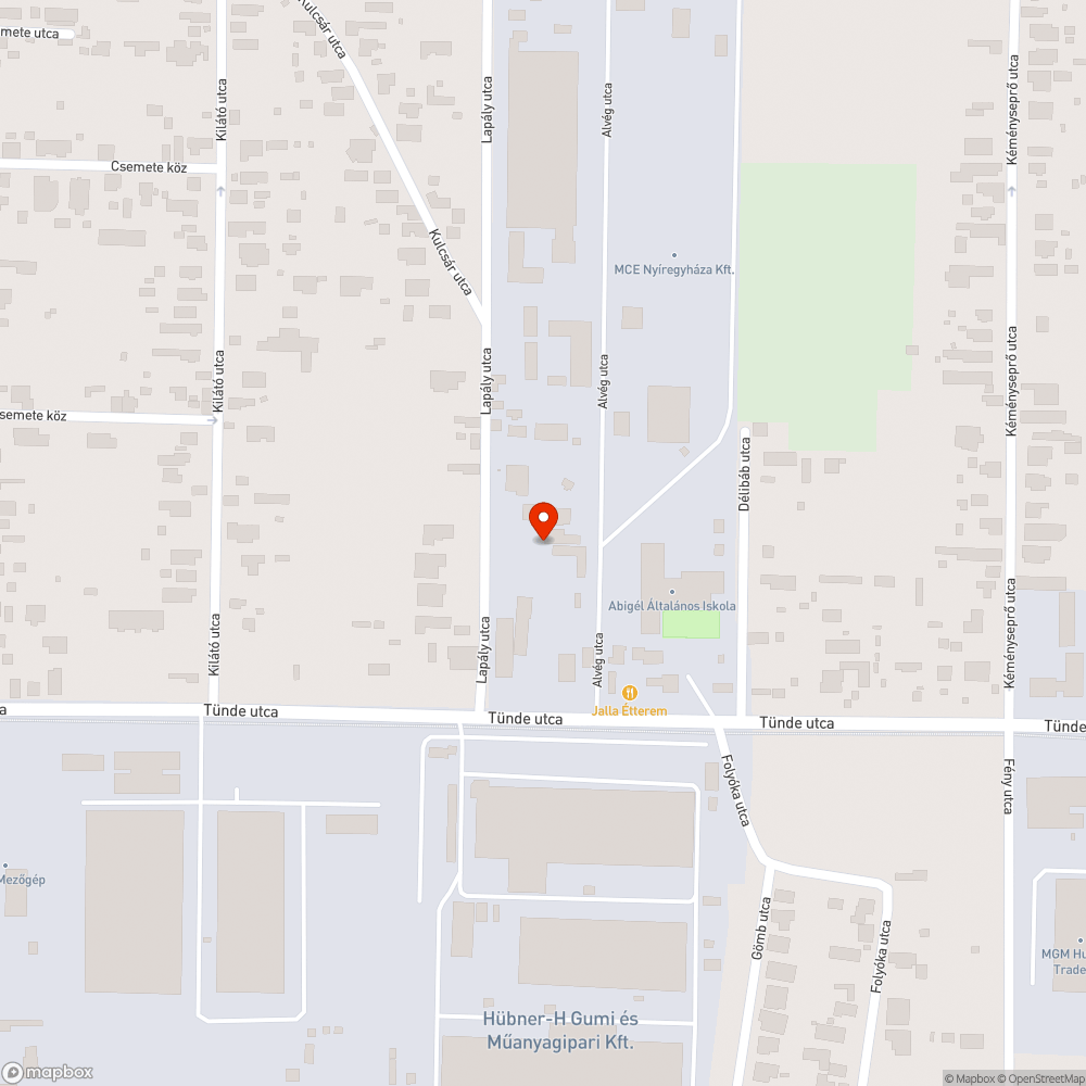 Járhatatlan utszakasz bejelentés helye